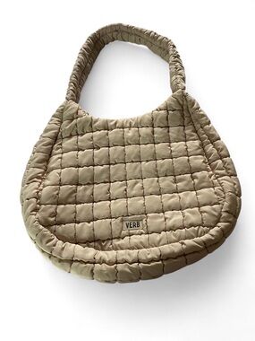 VERB Quilted Shoulder Bag in Khaki Beige